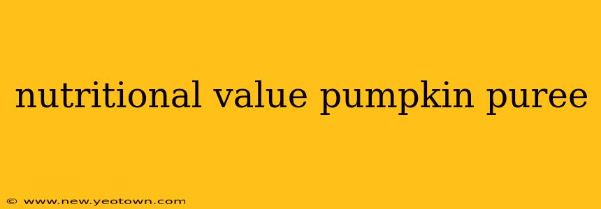 nutritional value pumpkin puree
