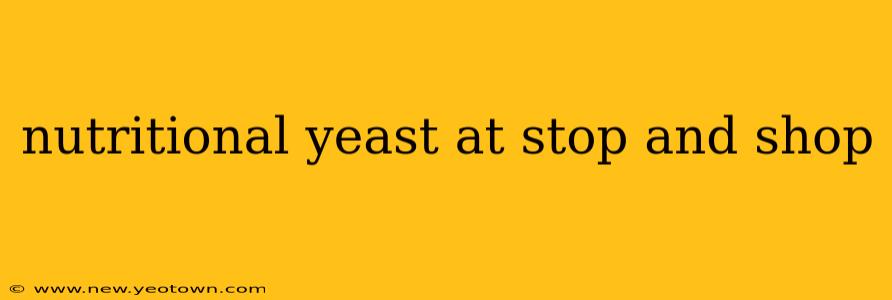 nutritional yeast at stop and shop