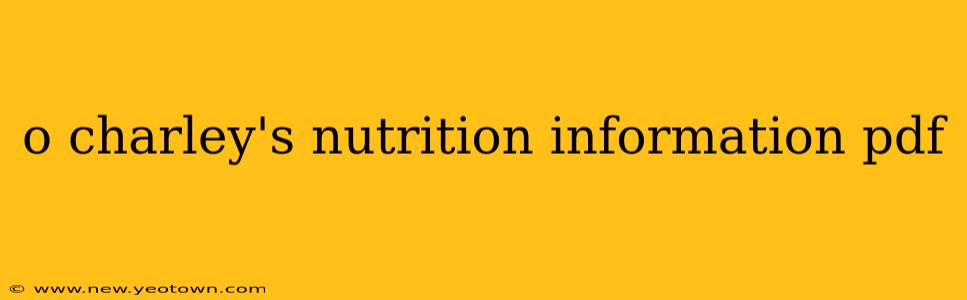 o charley's nutrition information pdf