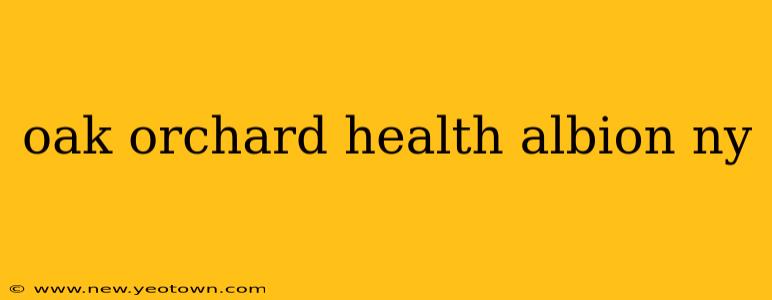 oak orchard health albion ny