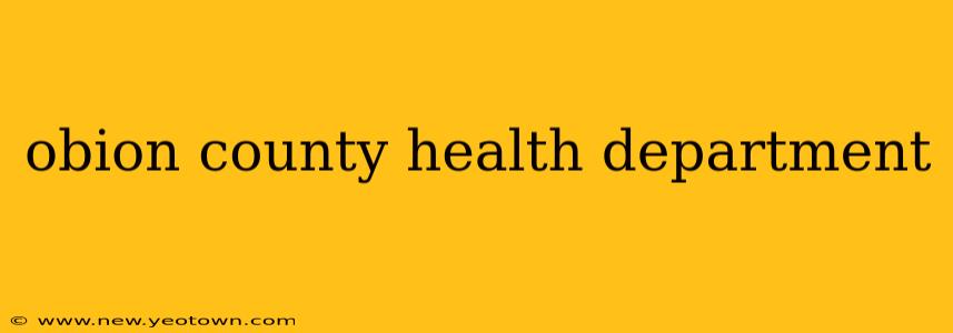 obion county health department