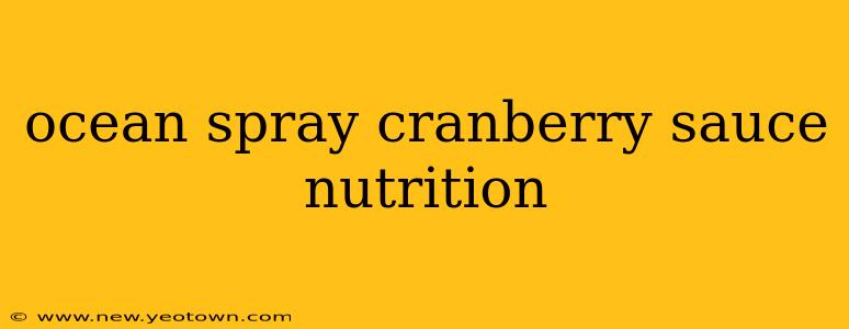 ocean spray cranberry sauce nutrition