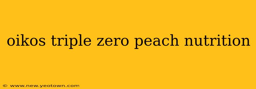 oikos triple zero peach nutrition