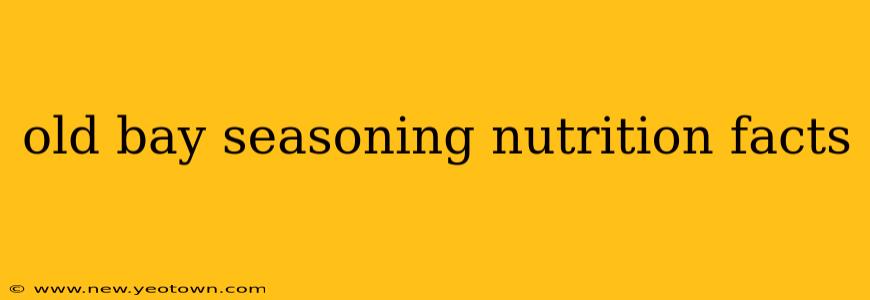 old bay seasoning nutrition facts