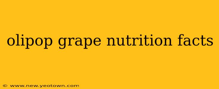 olipop grape nutrition facts