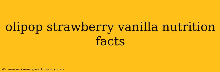 olipop strawberry vanilla nutrition facts