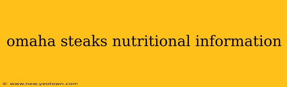 omaha steaks nutritional information