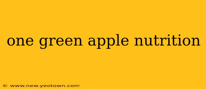 one green apple nutrition