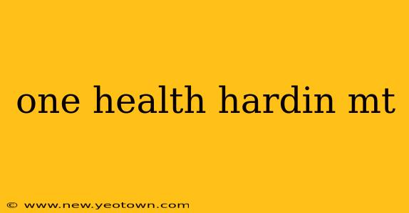 one health hardin mt