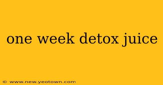 one week detox juice