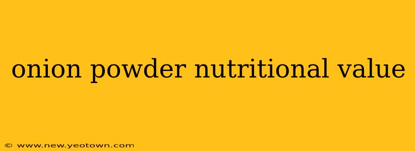 onion powder nutritional value