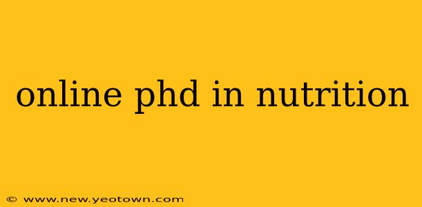 online phd in nutrition