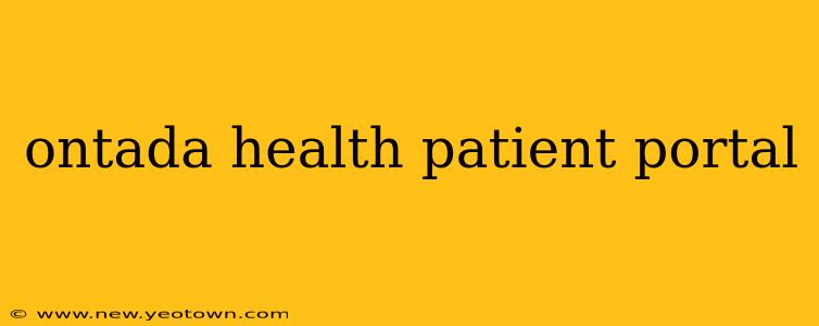 ontada health patient portal