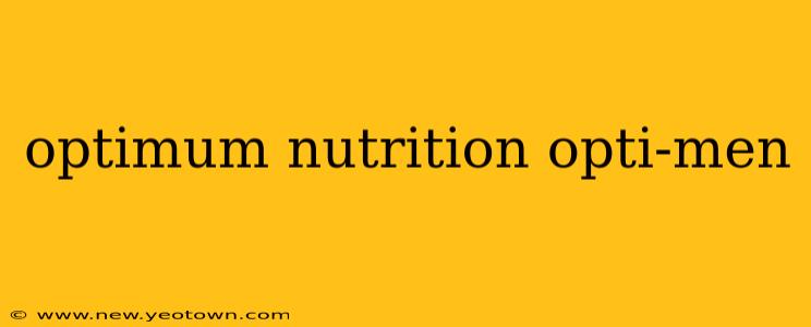optimum nutrition opti-men