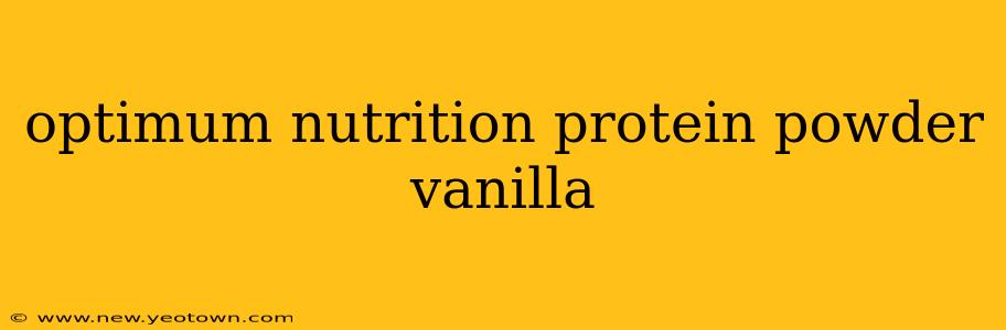 optimum nutrition protein powder vanilla