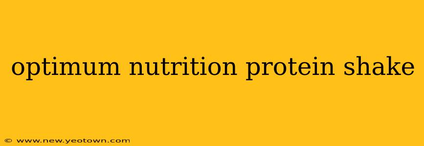 optimum nutrition protein shake