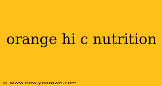 orange hi c nutrition