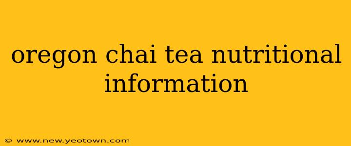 oregon chai tea nutritional information