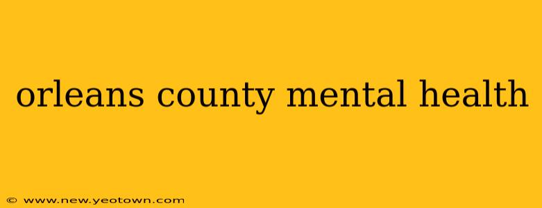 orleans county mental health