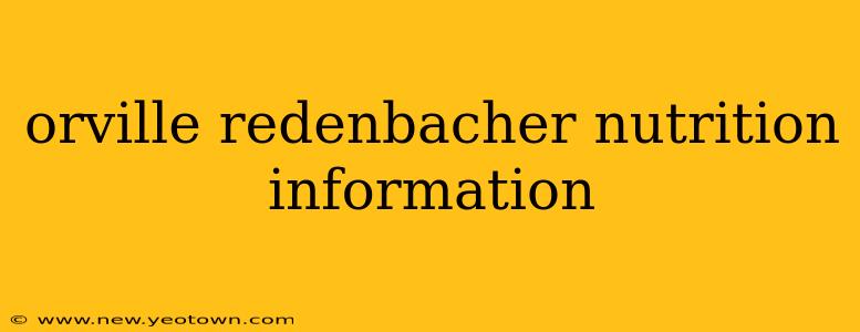 orville redenbacher nutrition information
