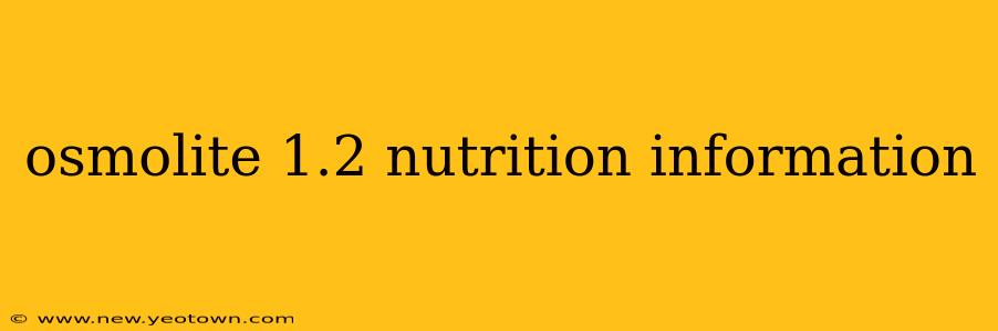 osmolite 1.2 nutrition information