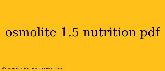 osmolite 1.5 nutrition pdf