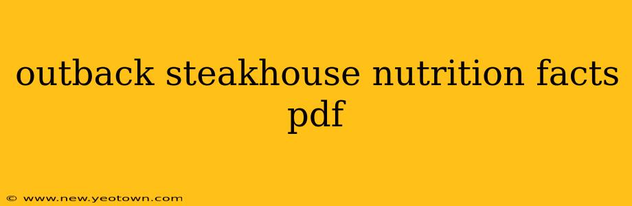 outback steakhouse nutrition facts pdf