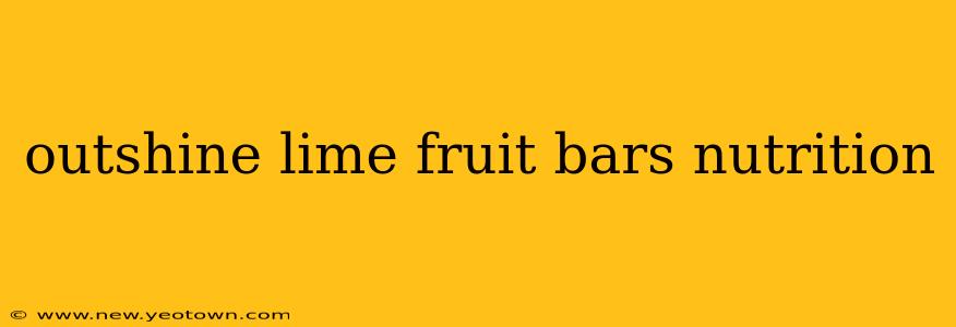 outshine lime fruit bars nutrition