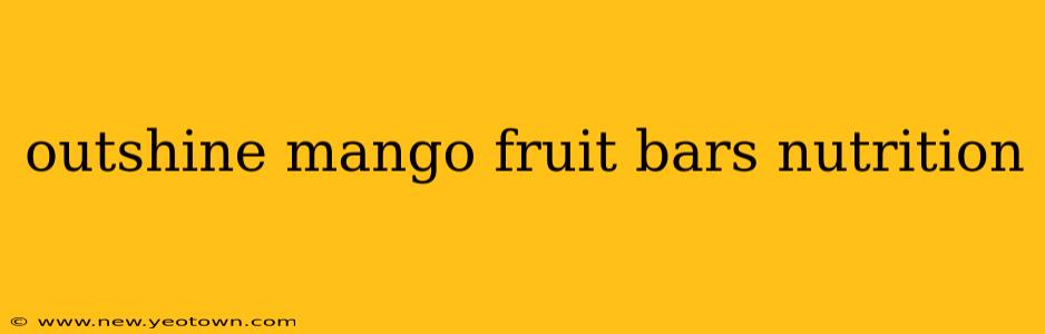 outshine mango fruit bars nutrition