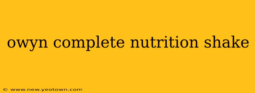 owyn complete nutrition shake