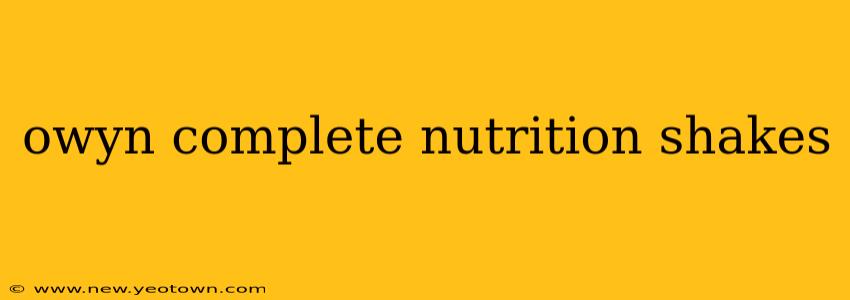 owyn complete nutrition shakes
