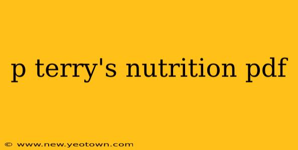 p terry's nutrition pdf