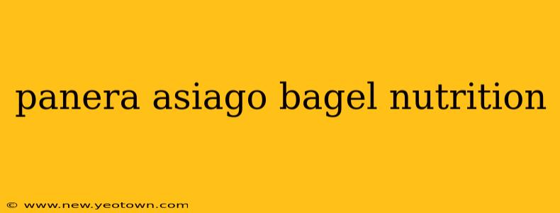 panera asiago bagel nutrition