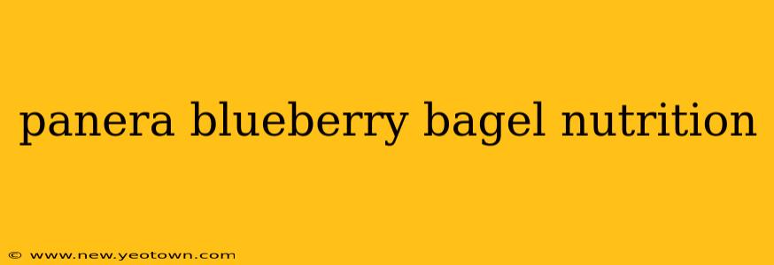 panera blueberry bagel nutrition