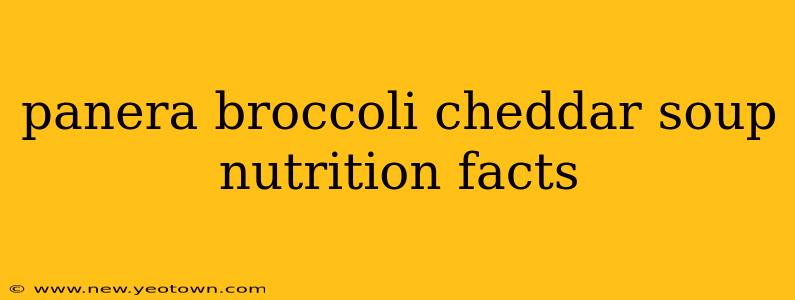 panera broccoli cheddar soup nutrition facts