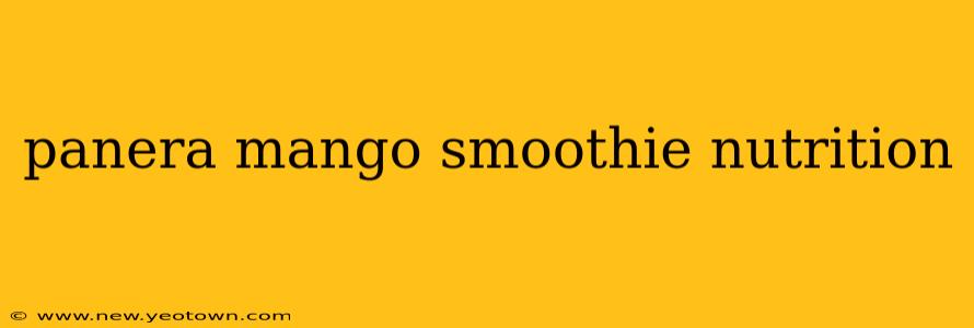 panera mango smoothie nutrition