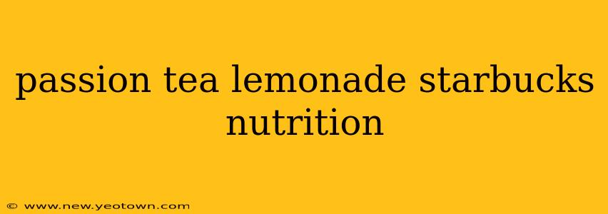 passion tea lemonade starbucks nutrition