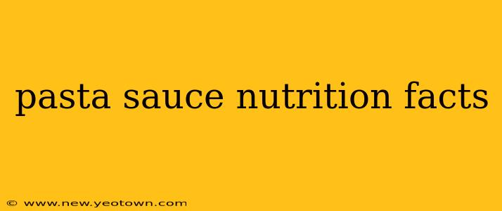 pasta sauce nutrition facts