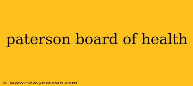 paterson board of health