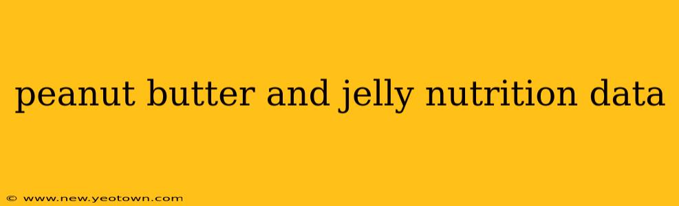 peanut butter and jelly nutrition data