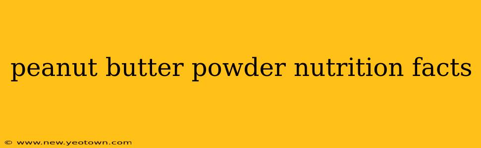 peanut butter powder nutrition facts