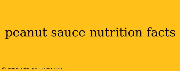 peanut sauce nutrition facts