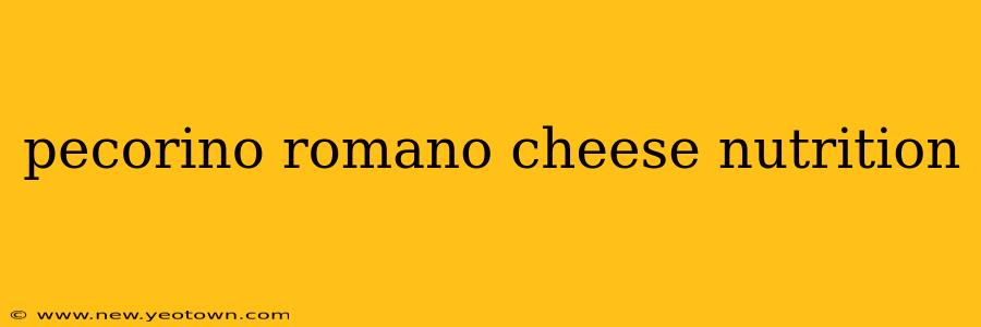 pecorino romano cheese nutrition
