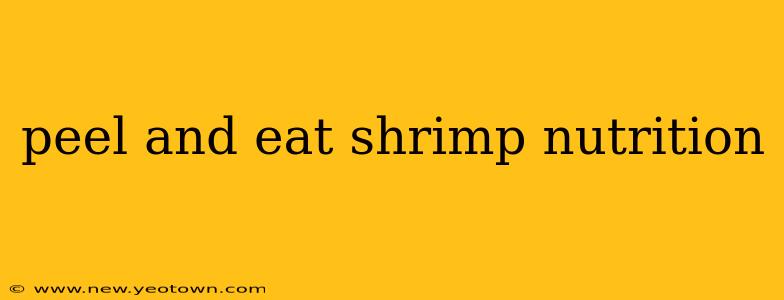 peel and eat shrimp nutrition