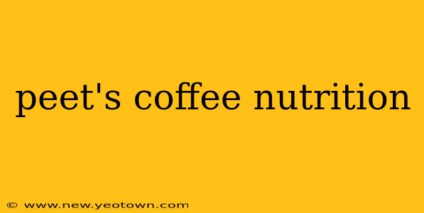 peet's coffee nutrition