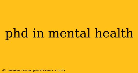 phd in mental health