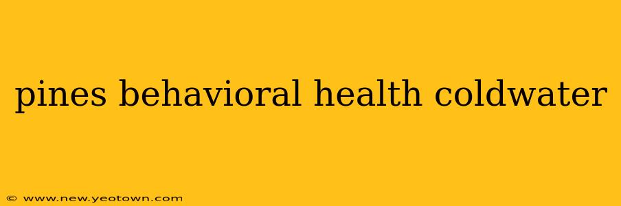 pines behavioral health coldwater
