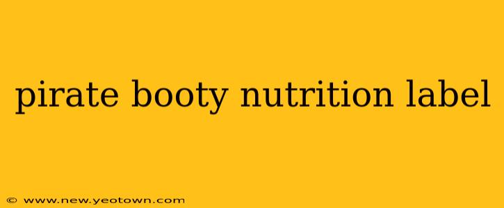 pirate booty nutrition label