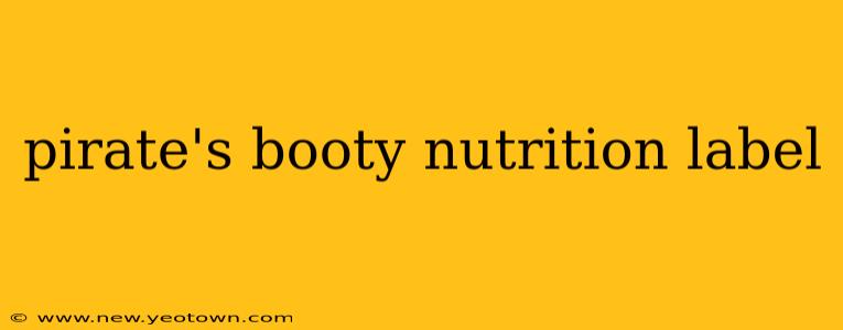 pirate's booty nutrition label