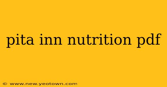 pita inn nutrition pdf